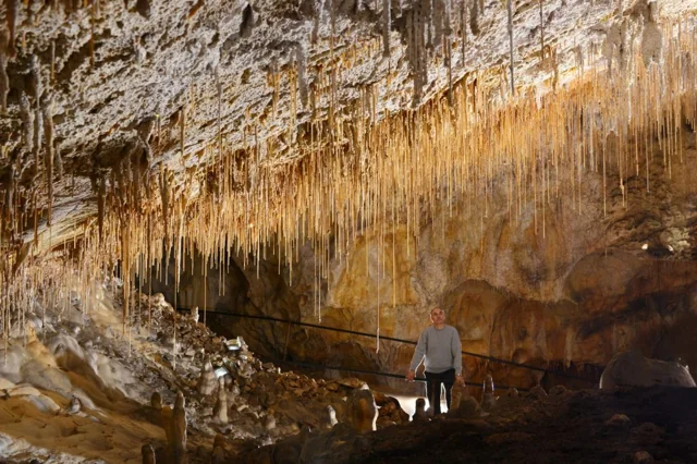 Les stalactites des Grottes de Thouzon